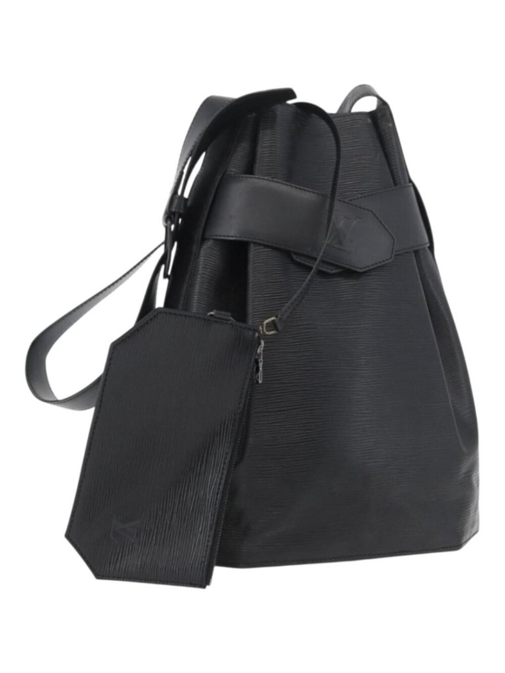 LOUIS VUITTON Epi Sac Depaule GM Shoulder Bag Black M80155